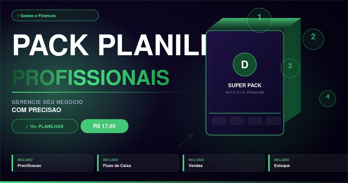 Pack Planilhas Profissionais