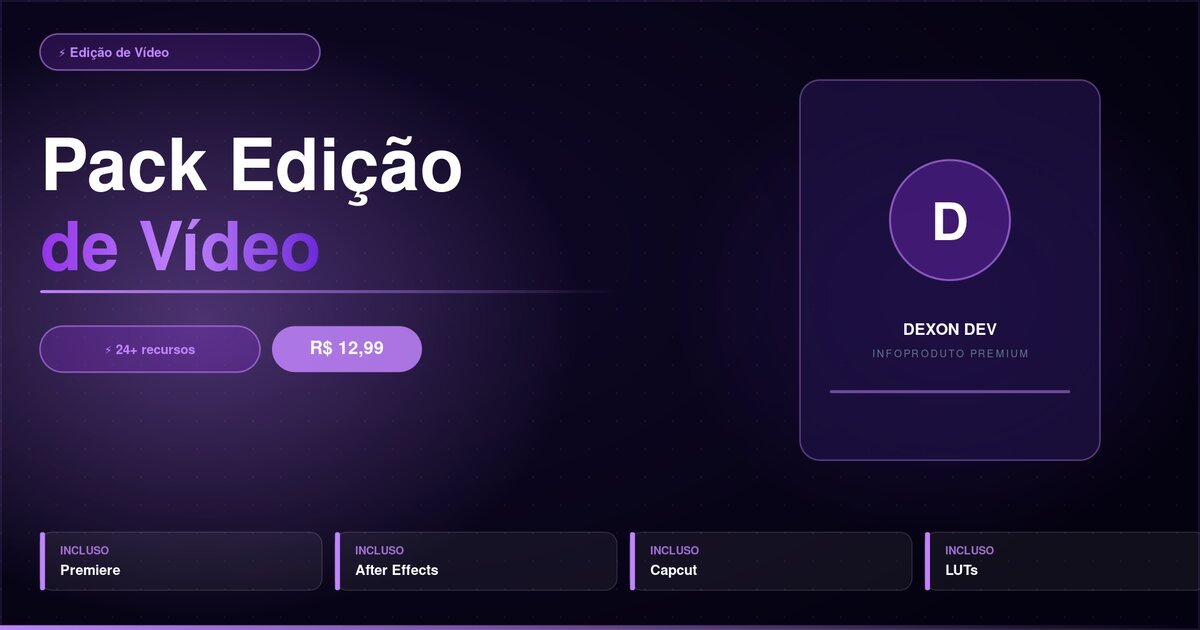 Pack Edição de Vídeo