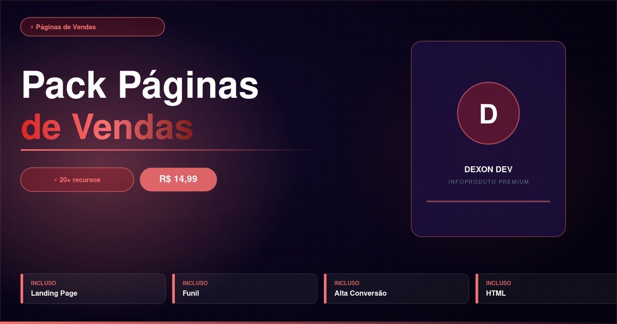 Pack Páginas de Vendas