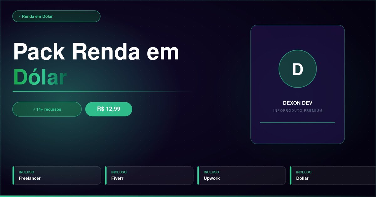 Pack Renda em Dólar
