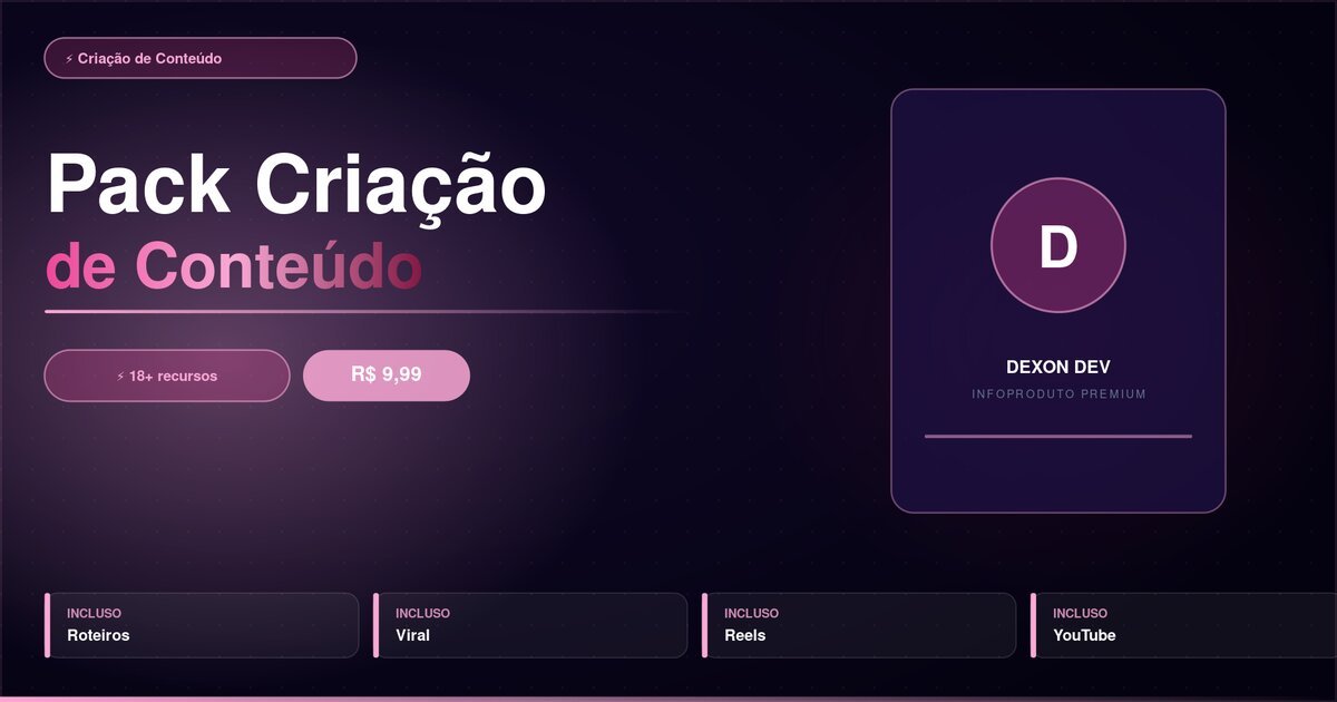 Pack Criação de Conteúdo