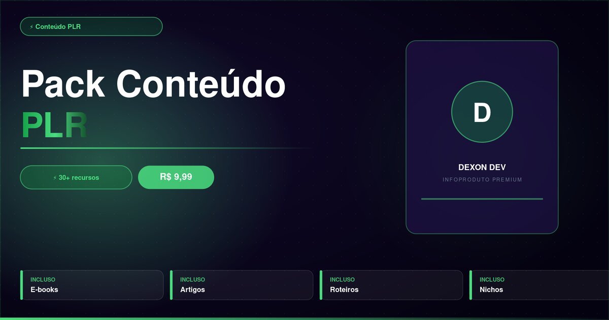Pack Conteúdo PLR